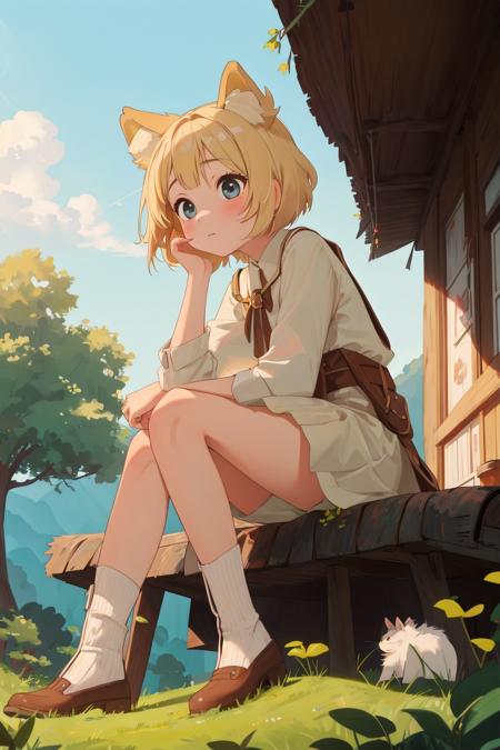 00285-1796224239-masterpiece,best quality,1girl,outdoor,sitting,countryside, village,from below,face,animal ears,blonde short hair.png